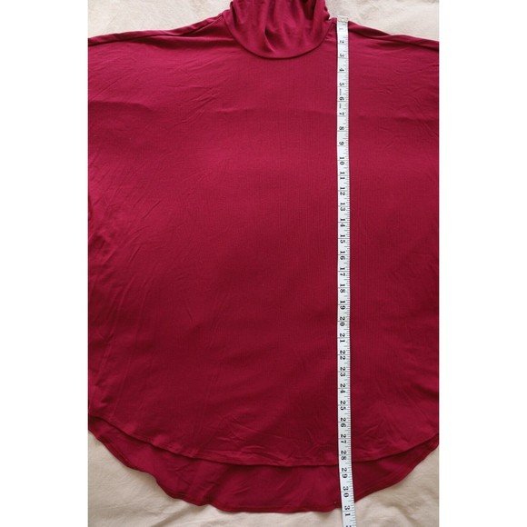 NWT EILEEN FISHER Womens XL Hibiscus Viscose Jersey High/Low Turtleneck Tunic - Picture 8 of 8